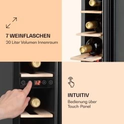 Vinovilla 7 Built-in Uno Onyx Einbau-Weinkühlschrank Glas Edelstahl -Küchengeräte Verkäufe 10036178 de 0004 logo