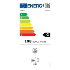 Vinovilla 7 Built-in Uno Onyx Einbau-Weinkühlschrank Glas Edelstahl -Küchengeräte Verkäufe 10036178 energy label