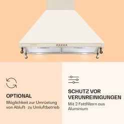 Victoria Dunstabzugshaube 60cm Retro-Design 644,5m³/h 2 LED-Lampen -Küchengeräte Verkäufe 10036447 de 0005 logo