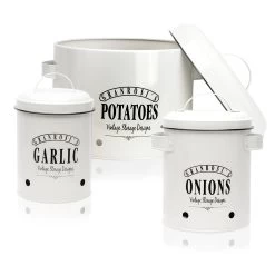 Georgia Vorratsbehälter 3er-Set Emaille-Stahlblech Vintage Rostfrei -Küchengeräte Verkäufe 10037447 yy 0003 logo