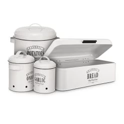 Georgia Vorratsbehälter 3er-Set Emaille-Stahlblech Vintage Rostfrei -Küchengeräte Verkäufe 10037447 yy 0005 logo