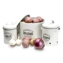 Georgia Vorratsbehälter 3er-Set Emaille-Stahlblech Vintage Rostfrei -Küchengeräte Verkäufe 10037447 yy 0006 logo