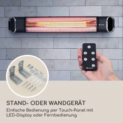 Dark Wave Stand Infrarot-Heizstrahler 2000W Goldbeschichtete Carbonröhre IP65 Standfuß -Küchengeräte Verkäufe 10037729 de 0008 logo