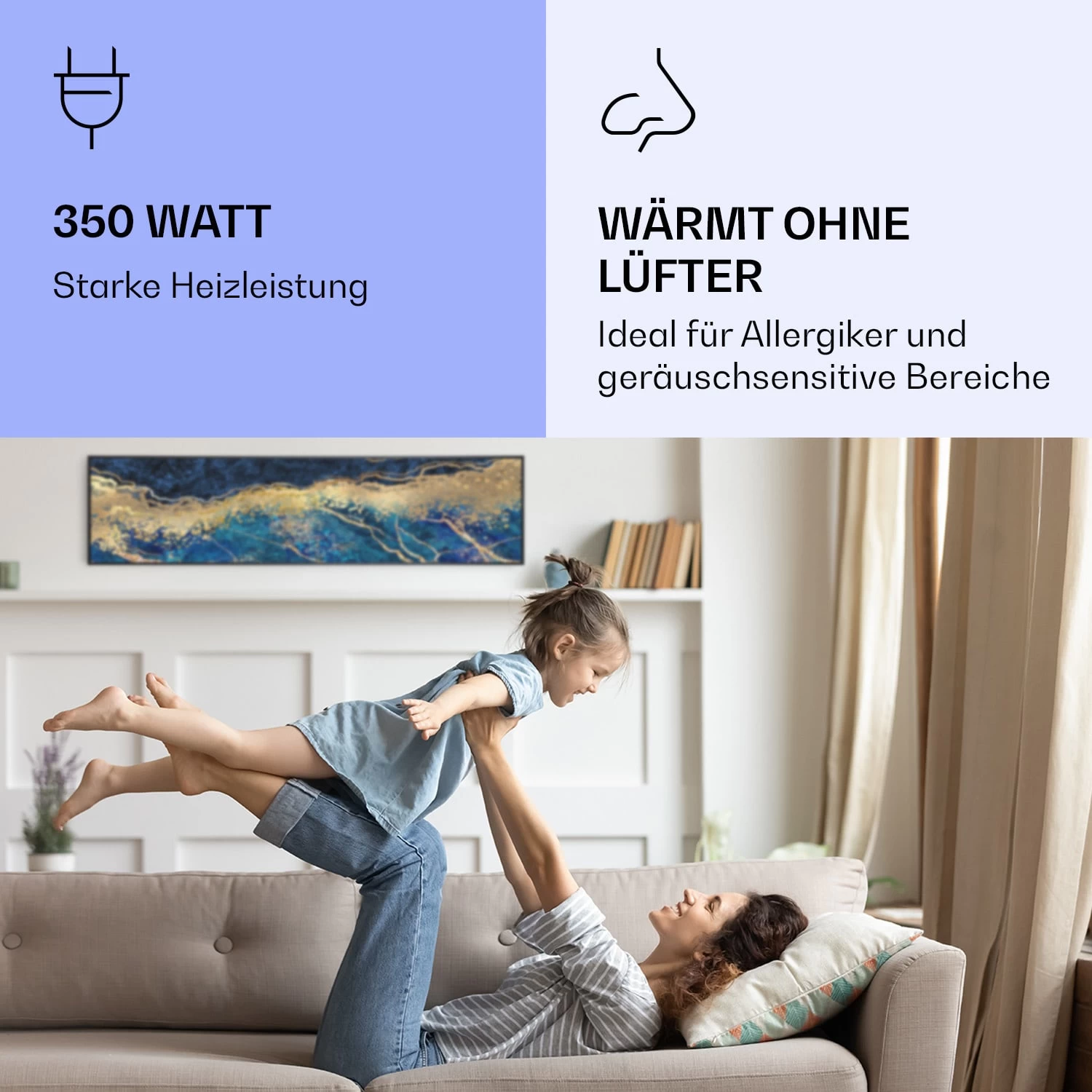 Wonderwall Air Art Smart Infrarotheizung Blauer Marmor 120x30cm 350W 5 Wonderwall Air Art Smart Infrarotheizung Blauer Marmor 120x30cm 350W – Bild 5