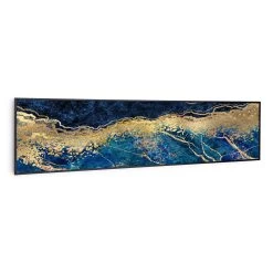 Wonderwall Air Art Smart Infrarotheizung Blauer Marmor 120x30cm 350W