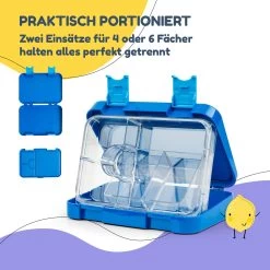 Schmatzfatz Junior Lunchbox 6 Fächer 21,3 X 15 X 4,5 Cm (BxHxT) -Küchengeräte Verkäufe 10037940 de 0004 usp