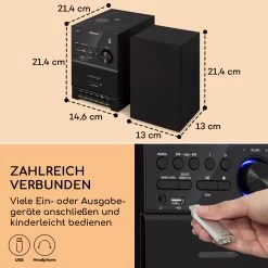 MC-40 DAB Stereoanlage UKW/DAB+ Bluetooth CD Kassette USB Fernbedienung 13 MC-40 DAB Stereoanlage UKW/DAB+ Bluetooth CD Kassette USB Fernbedienung -Küchengeräte Verkäufe 10038000 de 0007 usp