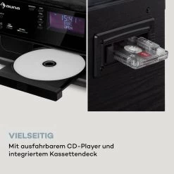 Oakland DAB Plus Retro-Stereoanlage DAB+/FM BT-Funktion Vinyl CD Kassette Inkl. Lautsprechern -Küchengeräte Verkäufe 10038003 de 0005 logo