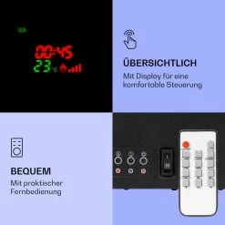 Klarstein Lamington Elektrokamin 2000 W LED-Flammen Heizlüfter Timer Ambientelicht -Küchengeräte Verkäufe 10038005 de 0005 logo