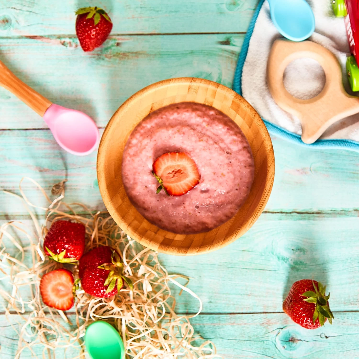 5er-Set Kinderlöffel Löffelstiel: Bambus Laffe: Silikon Bunt 3 5er-Set Kinderlöffel Löffelstiel: Bambus Laffe: Silikon Bunt – Bild 3