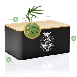 Stigby 2-in-1 Brotkasten Mit Schneidebrett Metallblech Bambus -Küchengeräte Verkäufe 10038084 yy 0007 logo