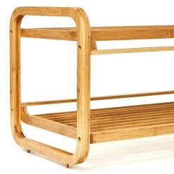 Schuhregal Mehrzweckregal 2 Etagen 6 Paar Schuhe Erweiterbar Bambus -Küchengeräte Verkäufe 10038087 yy 0004 logo