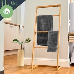 Handtuchhalter 4-fache Handtuchstange 40x98x28 Cm Leiteroptik Bambus -Küchengeräte Verkäufe 10038126 yy 0006 logo