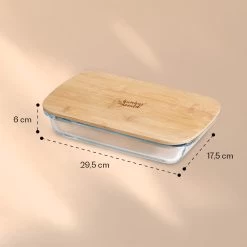 Aufschnittbox Mit Deckel 1,6 Liter 2er Set Glas Bambus Hitzebeständig -Küchengeräte Verkäufe 10038231 yy 0006 logo