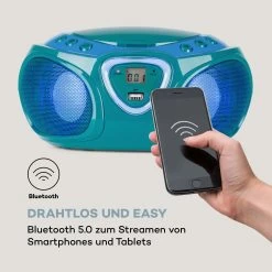 Roadie CD Boombox UKW-Radio Lichtshow CD-Player Bluetooth 5.0 10 Roadie CD Boombox UKW-Radio Lichtshow CD-Player Bluetooth 5.0 -Küchengeräte Verkäufe 10038356 de 0003 logo