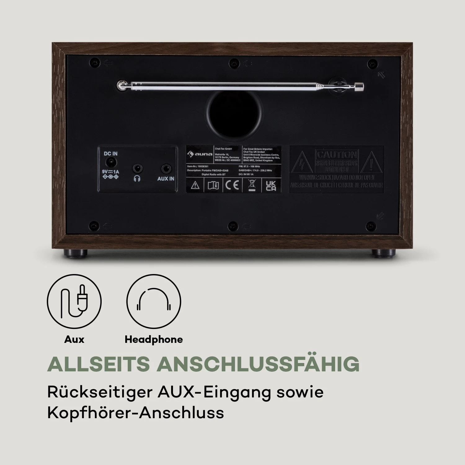 Ambient DAB+/FM Radio BT 5.0 AUX-In LC-Display Wecker Eieruhr 6 Ambient DAB+/FM Radio BT 5.0 AUX-In LC-Display Wecker Eieruhr – Bild 6