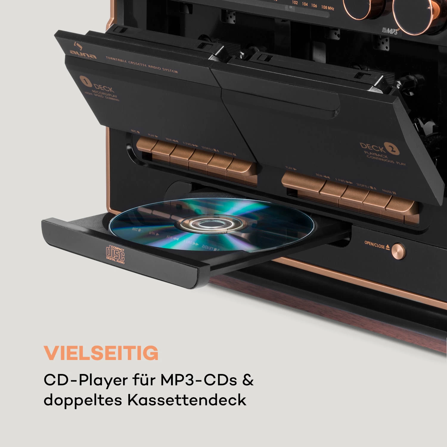 388-BT Wood Stereoanlage Hifi-System Plattenspieler 5 388-BT Wood Stereoanlage Hifi-System Plattenspieler – Bild 5
