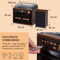 388-DAB+ Stereoanlage 20W Max. Vinyl CD Kassette BT FM/DAB+ USB SD 13 388-DAB+ Stereoanlage 20W Max. Vinyl CD Kassette BT FM/DAB+ USB SD -Küchengeräte Verkäufe 10038373 de 0007 usp