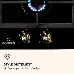 Victoria Domino Gaskochfeld 2-flammig Sabaf-Brenner Glaskeramik Retro-Look -Küchengeräte Verkäufe 10038374 de 0006 logo