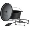 Galloway Dutch Oven 12.0 BBQ-Topf Gusseisen Standfüße Größe XL / 12 Qt