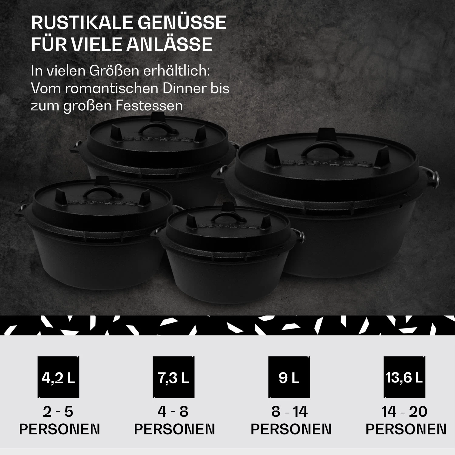 Guernsey Premium Dutch Oven 9.0 BBQ-Topf Gusseisen Voreingebrannt Größe L / 9 Qt 6 Guernsey Premium Dutch Oven 9.0 BBQ-Topf Gusseisen Voreingebrannt Größe L / 9 Qt – Bild 6
