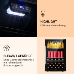 Beersafe 5XL Kühlschrank 148 Liter 3 Böden Panoramaglastür Edelstahl -Küchengeräte Verkäufe 10039512 de 0004 logo