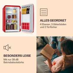 Audrey Retro-Kühlschrank 70 Liter 3 Regale 2 Türfächer Innenbeleuchtung -Küchengeräte Verkäufe 10039692 de 0006 logo