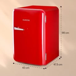 Audrey Retro-Kühlschrank 70 Liter 3 Regale 2 Türfächer Innenbeleuchtung -Küchengeräte Verkäufe 10039692 yy 0007 logo