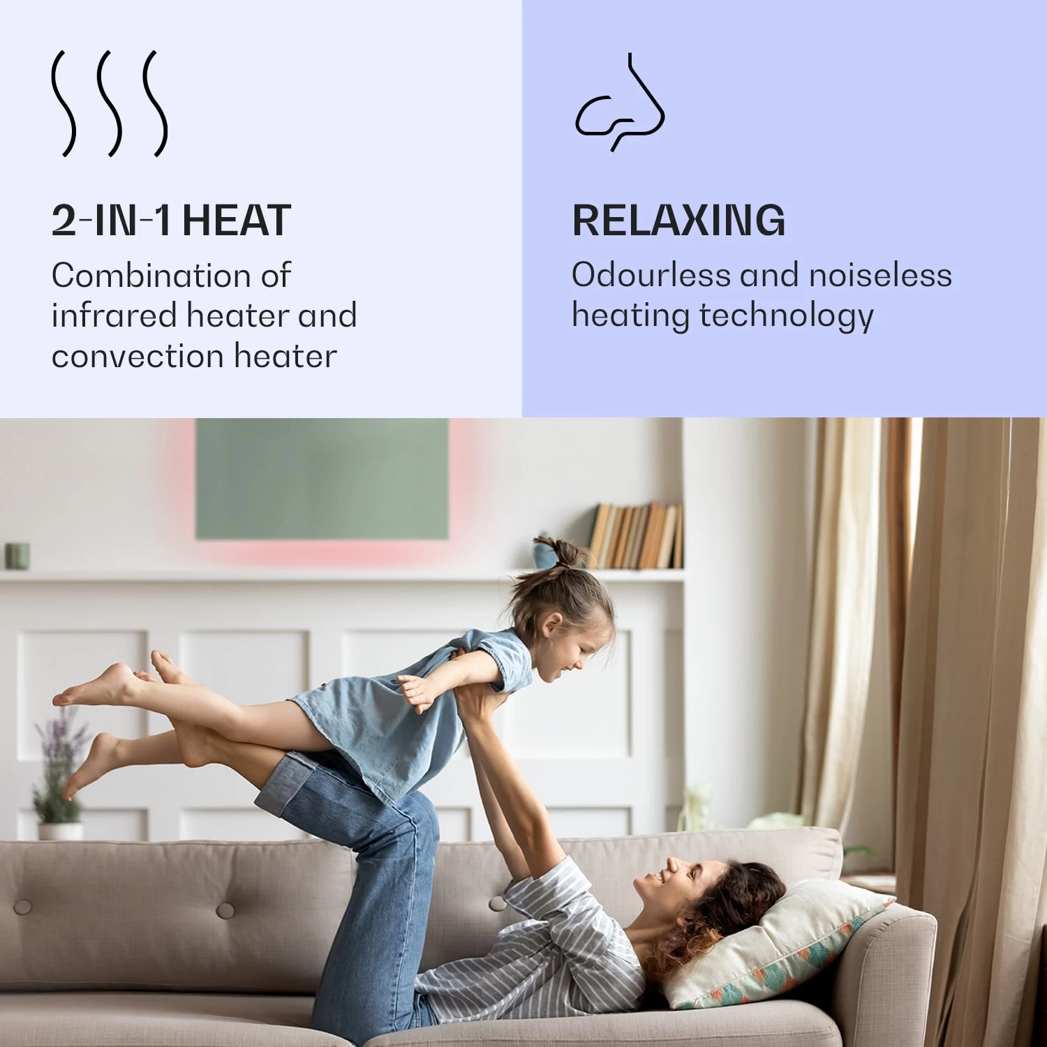 Mojave 750 Smart 2-in-1 Heizgerät Infrarot Konvektor 85x60cm 750W RGB-Licht 4 Mojave 750 Smart 2-in-1 Heizgerät Infrarot Konvektor 85x60cm 750W RGB-Licht – Bild 4