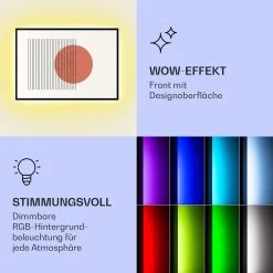 Mojave 750 Smart 2-in-1 Heizgerät Infrarot Konvektor 85x60cm 750W RGB-Licht -Küchengeräte Verkäufe 10039820 de 0003 logo