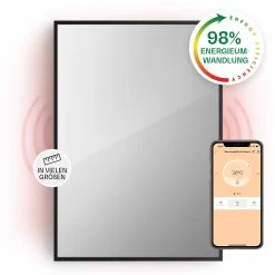 La Palma 750 Smart 2-in-1 Heizgerät Infrarot Konvektor 85x60cm 750W Spiegelfront
