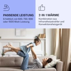 La Palma 1000 Smart 2-in-1 Heizgerät Infrarot Konvektor 120x60cm 1000W Spiegel -Küchengeräte Verkäufe 10039836 de 0004 logo