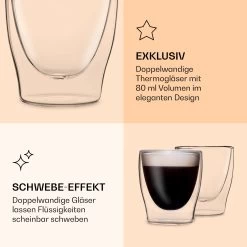 DUOS Doppelwandiges Glas 80 Ml Trinkglas Espresso Borosilikatglas 12 DUOS Doppelwandiges Glas 80 Ml Trinkglas Espresso Borosilikatglas -Küchengeräte Verkäufe 10039886 de 0006 logo