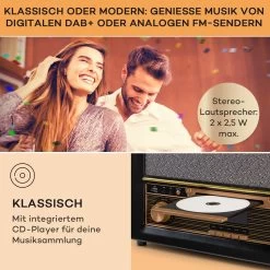 Belle Epoque 1906 DAB Retro-Stereoanlage DAB/UKW-Radio MP3 BT -Küchengeräte Verkäufe 10040015 de 0003 usp