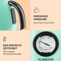 Aquavita Chalet Wasserkocher 1,7 Liter 2200 Watt Temperaturanzeige Edelstahl 12 Aquavita Chalet Wasserkocher 1,7 Liter 2200 Watt Temperaturanzeige Edelstahl -Küchengeräte Verkäufe 10040040 de 0005 logo