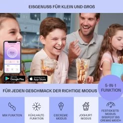 Dolce Bacio Smart Eiscremebereiter Yogurtmaker Kompressor 2 Liter WiFi Touch Edelstahl -Küchengeräte Verkäufe 10040048 de 0003 logo