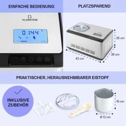 Dolce Bacio Smart Eiscremebereiter Yogurtmaker Kompressor 2 Liter WiFi Touch Edelstahl -Küchengeräte Verkäufe 10040048 de 0006 logo