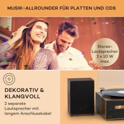 Oxford SE Mini-Stereoanlage DAB+/FM BT-Funktion Vinyl CD AUX-In -Küchengeräte Verkäufe 10040053 de 0003 usp