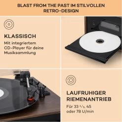 Oxford SE Mini-Stereoanlage DAB+/FM BT-Funktion Vinyl CD AUX-In -Küchengeräte Verkäufe 10040053 de 0005 usp