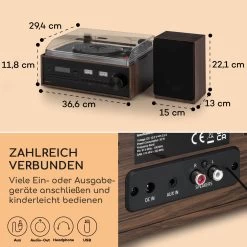 Oxford SE Mini-Stereoanlage DAB+/FM BT-Funktion Vinyl CD AUX-In -Küchengeräte Verkäufe 10040053 de 0006 usp