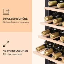 Vinamour 46 Uno Weinkühlschrank 1 Zonen 155 L/46 Fl. 4-18 °C Edelstahl -Küchengeräte Verkäufe 10040059 de 0004 logo