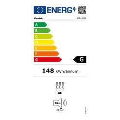 Vinamour 46 Uno Weinkühlschrank 1 Zonen 155 L/46 Fl. 4-18 °C Edelstahl -Küchengeräte Verkäufe 10040059 energy label