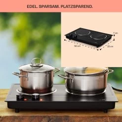 Ramsey Doppel-Kochfeld 2400W 11 Leistungsstufen Glaskeramik 14 Ramsey Doppel-Kochfeld 2400W 11 Leistungsstufen Glaskeramik -Küchengeräte Verkäufe 10040071 de 0006 usp