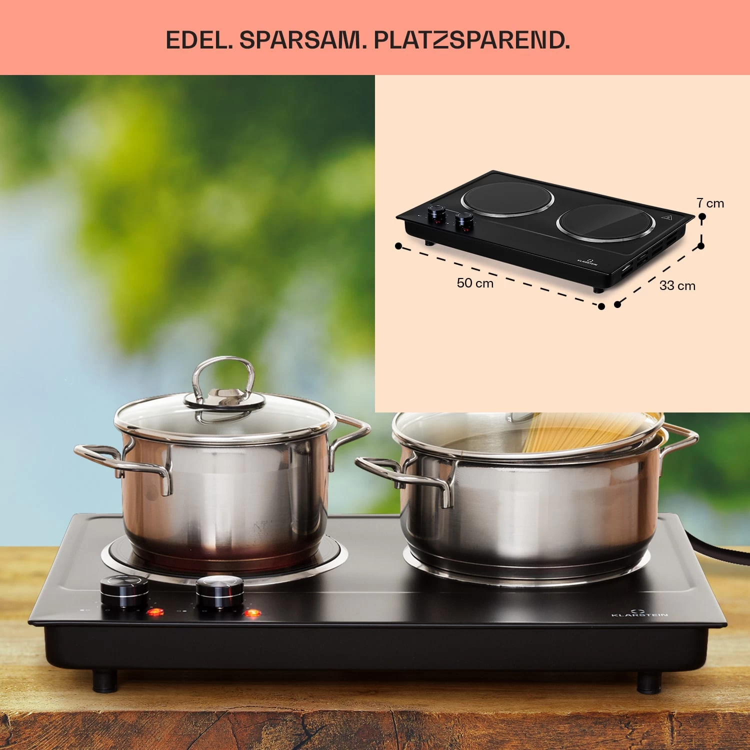 Ramsey Doppel-Kochfeld 2400W 11 Leistungsstufen Glaskeramik 6 Ramsey Doppel-Kochfeld 2400W 11 Leistungsstufen Glaskeramik – Bild 6