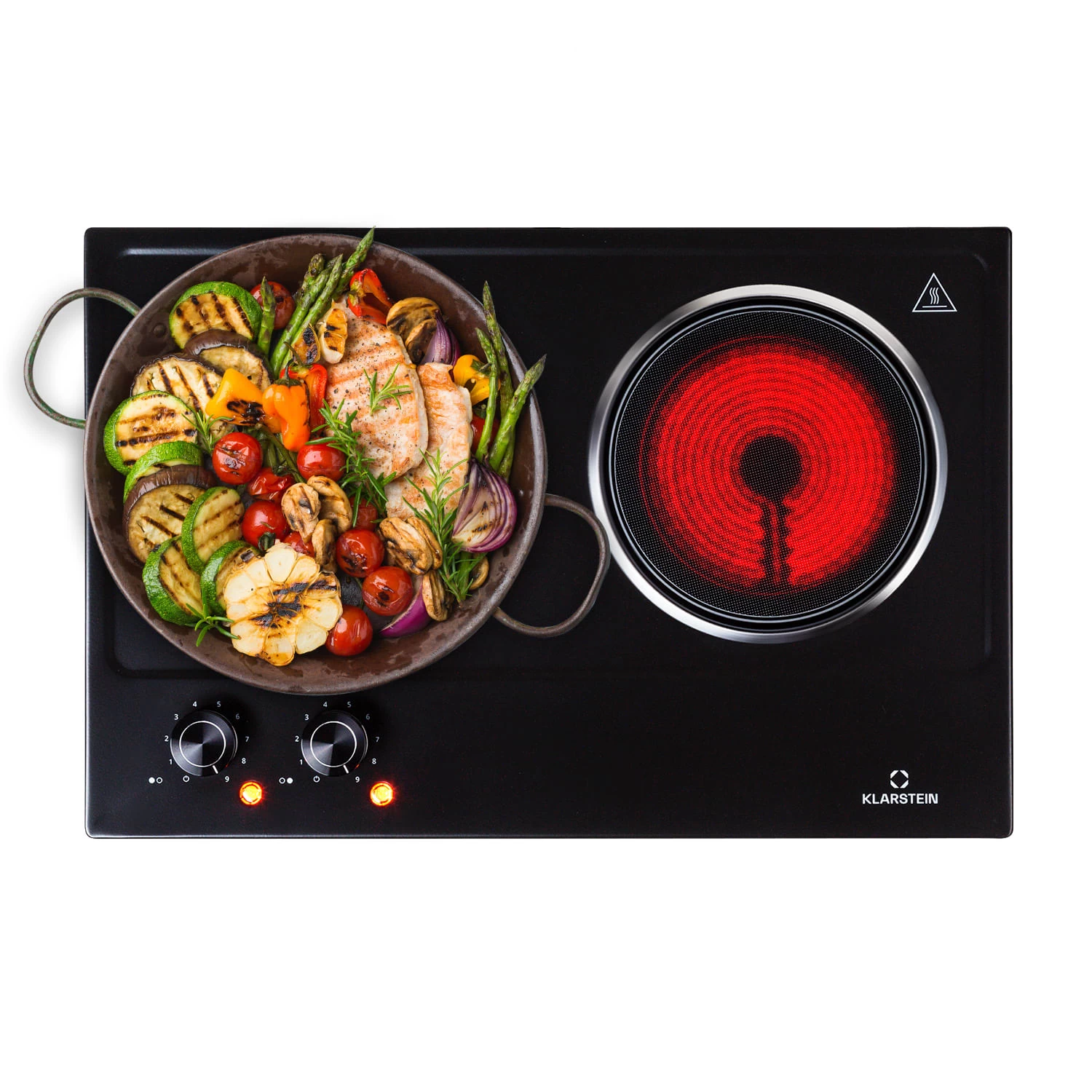 Ramsey Doppel-Kochfeld 2400W 11 Leistungsstufen Glaskeramik 1 Ramsey Doppel-Kochfeld 2400W 11 Leistungsstufen Glaskeramik