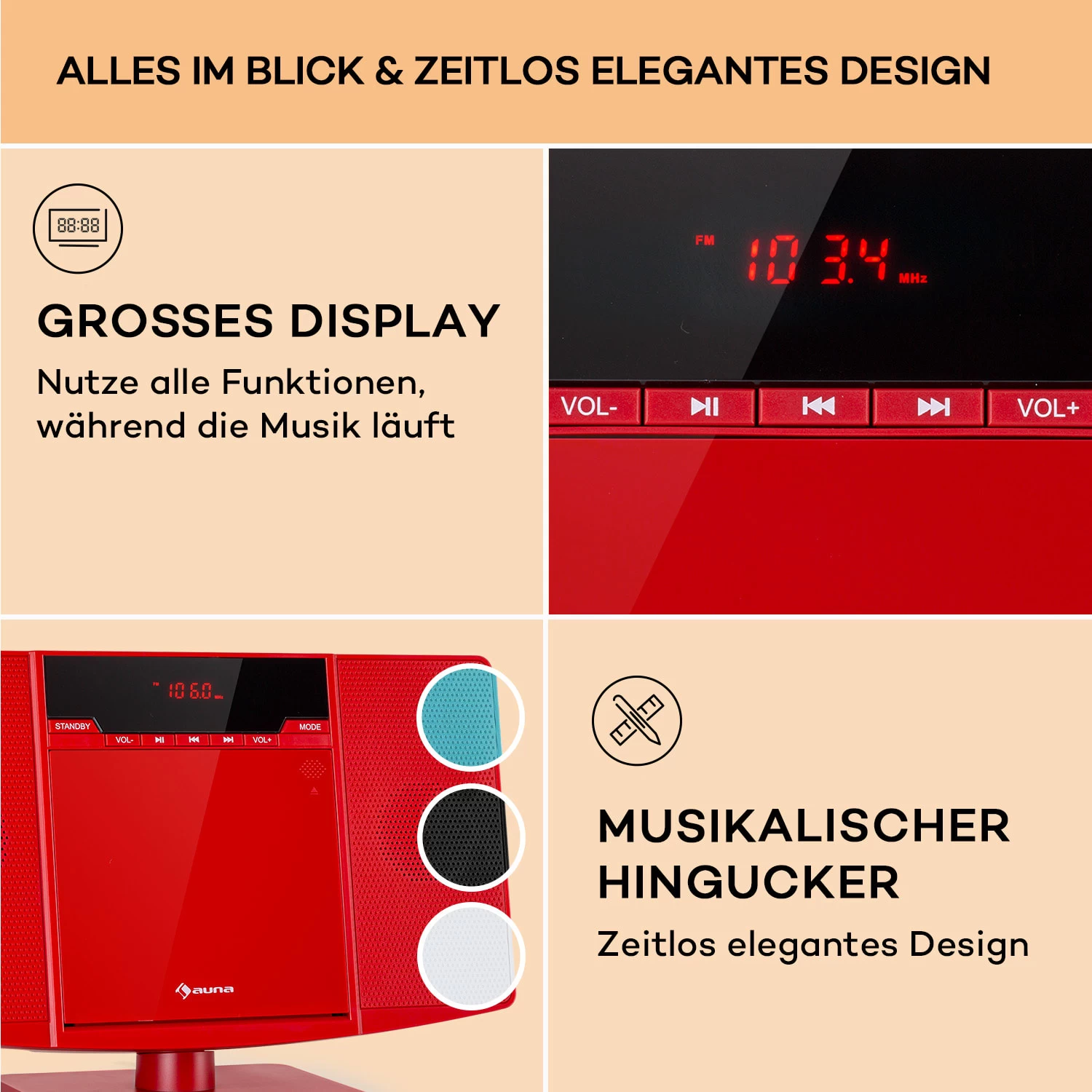 V14.2 Vertical-Stereoanlage CD FM Tuner BT USB AUX 6 V14.2 Vertical-Stereoanlage CD FM Tuner BT USB AUX – Bild 6