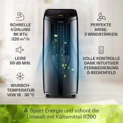 New Breeze 9 Mobile Klimaanlage 4-in-1 9.000 BTU / 2,6 KW EEK A Bodenrollen Timer 10 New Breeze 9 Mobile Klimaanlage 4-in-1 9.000 BTU / 2,6 KW EEK A Bodenrollen Timer -Küchengeräte Verkäufe 10040154 de 0003 usp