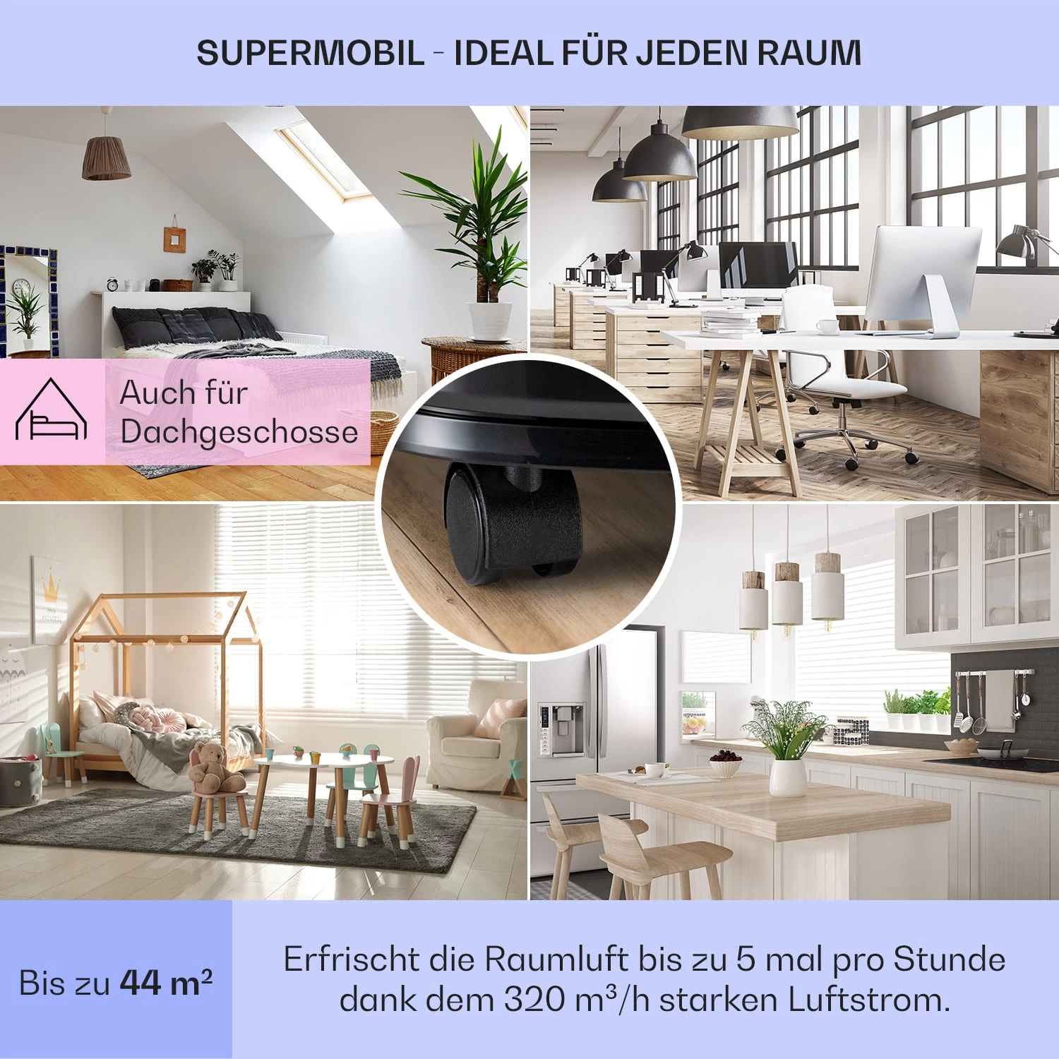 New Breeze 9 Mobile Klimaanlage 4-in-1 9.000 BTU / 2,6 KW EEK A Bodenrollen Timer 5 New Breeze 9 Mobile Klimaanlage 4-in-1 9.000 BTU / 2,6 KW EEK A Bodenrollen Timer – Bild 5