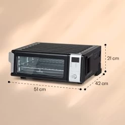 Vita-Crisp Heißluftfritteuse 1700W 10L 8 Funktionen Platzsparend -Küchengeräte Verkäufe 10040223 yy 0007 dimensions