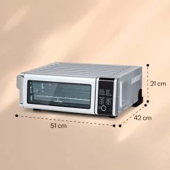 Vita-Crisp Heißluftfritteuse 1700W 10L 8 Funktionen Platzsparend -Küchengeräte Verkäufe 10040224 yy 0007 dimensions